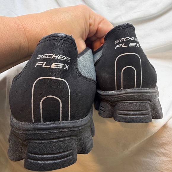 Skechers EZ Flex 2 Slip On Shoes Womens Size 8 Grey Walkign Shoes Memory Foam - Picture 5 of 6